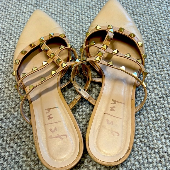 Davina French Sole slides. Beige. - Picture 2 of 4